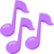 Musical Notes emoji on Messenger